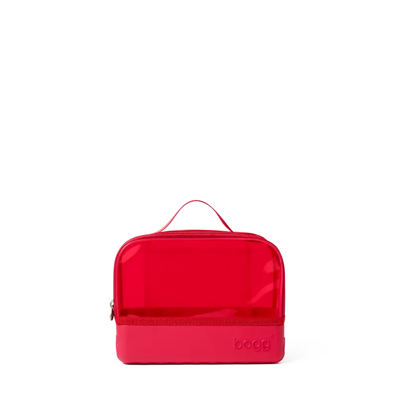Clear Top Travel Cosmetic Bag for Toiletries & Makeup