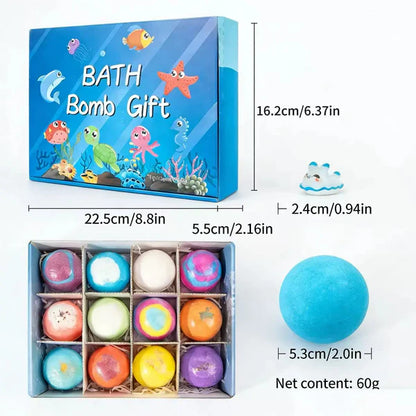 Kids Bath Bombs Set – 12 Pack with Hidden Toys | Fun & Gentle for Kids