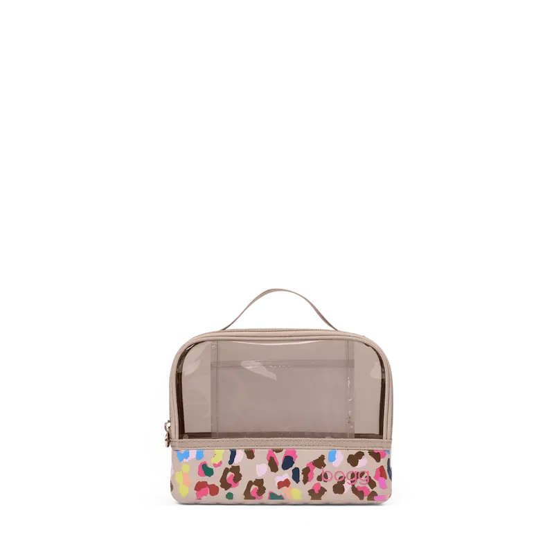 Clear Top Travel Cosmetic Bag for Toiletries & Makeup