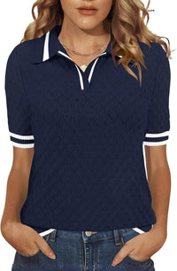Navy Block White