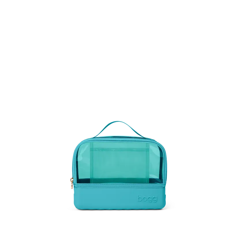Clear Top Travel Cosmetic Bag for Toiletries & Makeup