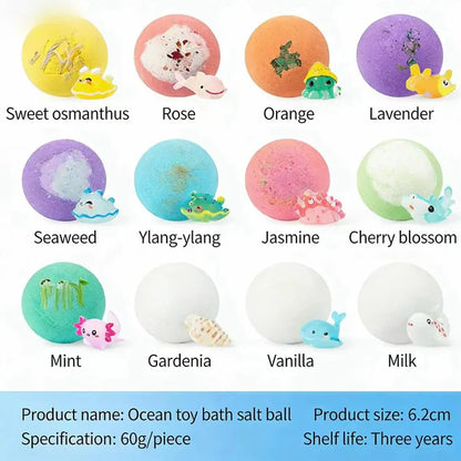 Kids Bath Bombs Set – 12 Pack with Hidden Toys | Fun & Gentle for Kids