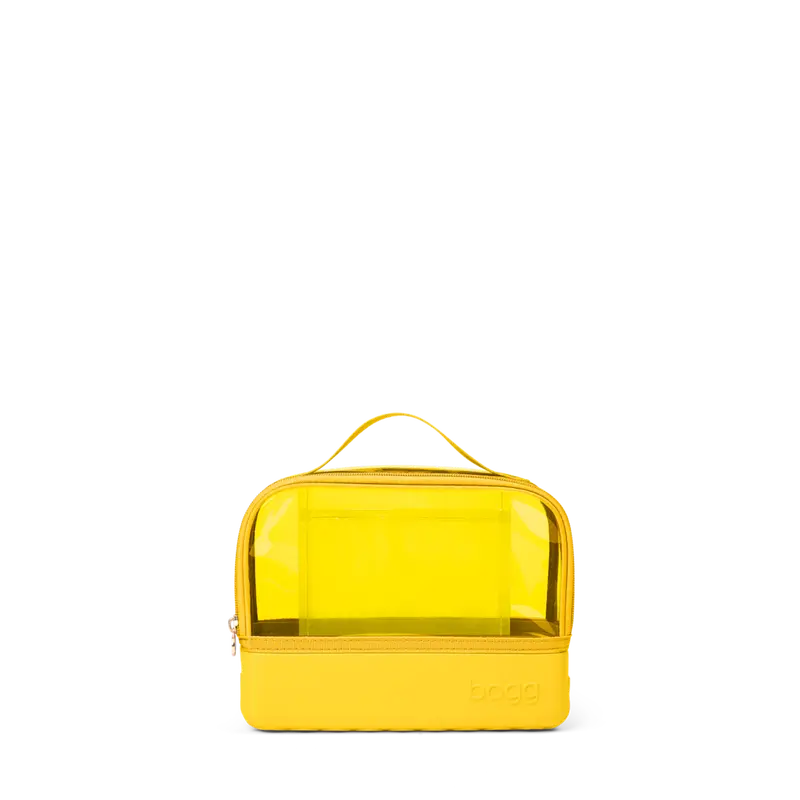 Clear Top Travel Cosmetic Bag for Toiletries & Makeup