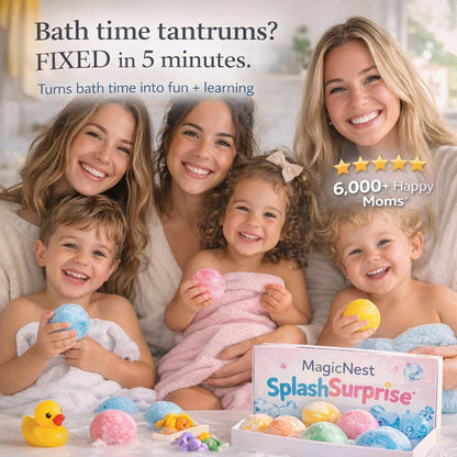 Kids Bath Bombs Set – 12 Pack with Hidden Toys | Fun & Gentle for Kids