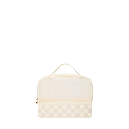 Clear Top Travel Cosmetic Bag for Toiletries & Makeup