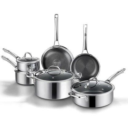 10 Pcs Hybrid Stainless Steel Cookware Sets