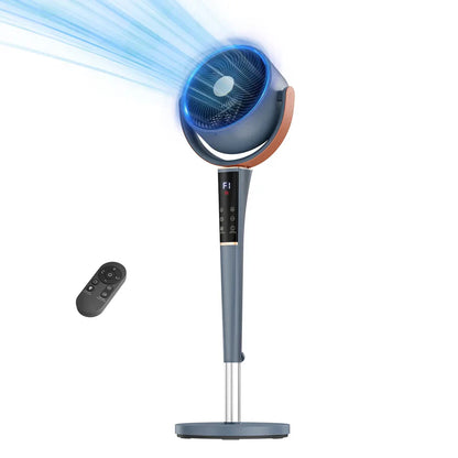 20dB Quiet Pedestal Fan with Remote, 15 Speeds, 5 Modes & LED Night Light