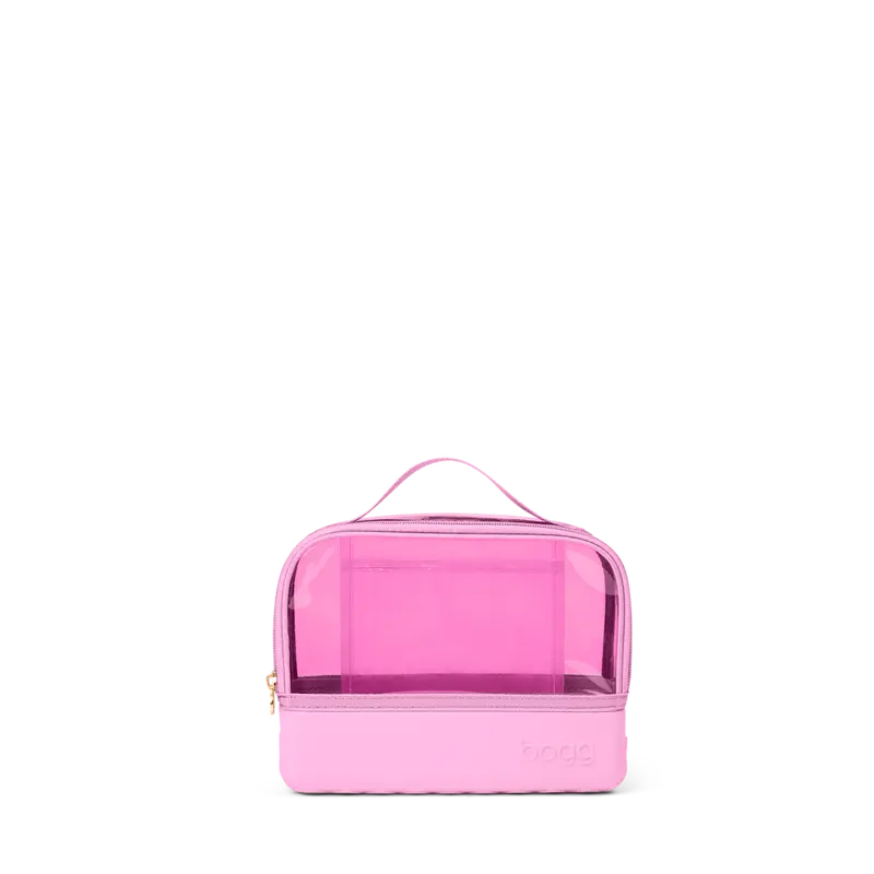 Clear Top Travel Cosmetic Bag for Toiletries & Makeup