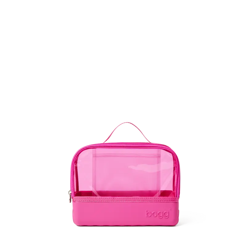 Clear Top Travel Cosmetic Bag for Toiletries & Makeup